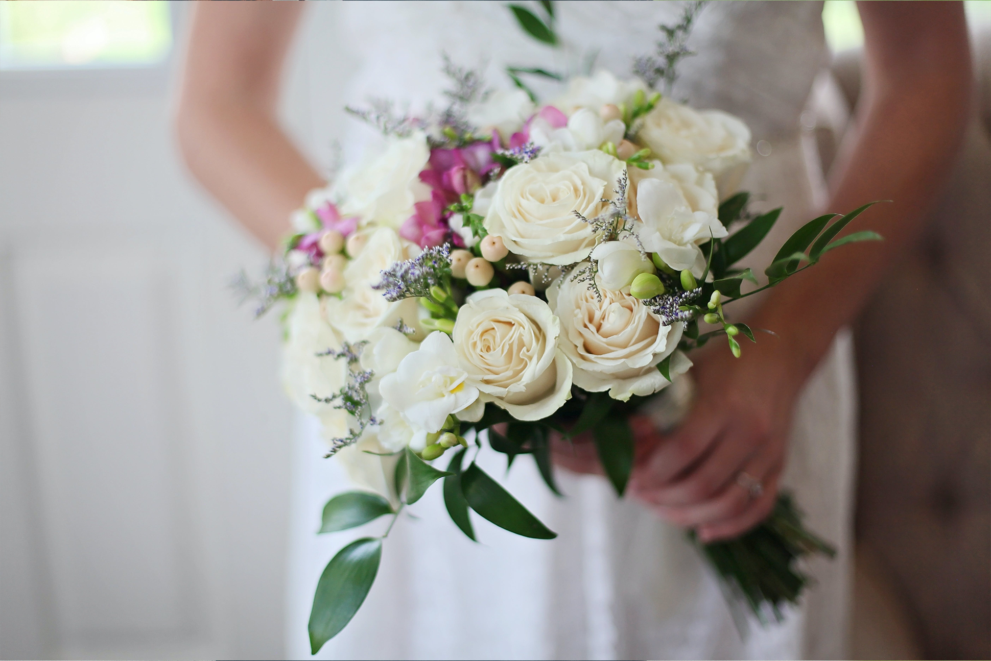 Bride with bouquet